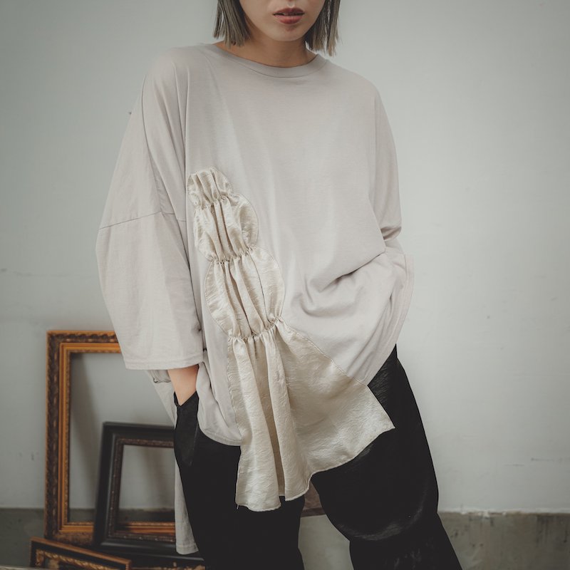 サテンドレープソフトTシャツ/SS・S・M